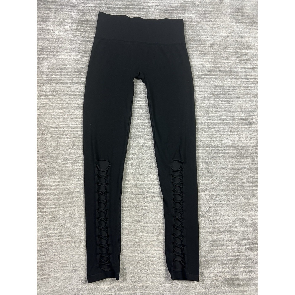 Yado Leggings Womens‎ S/M Black Pull On Viscose Blend Atheisure